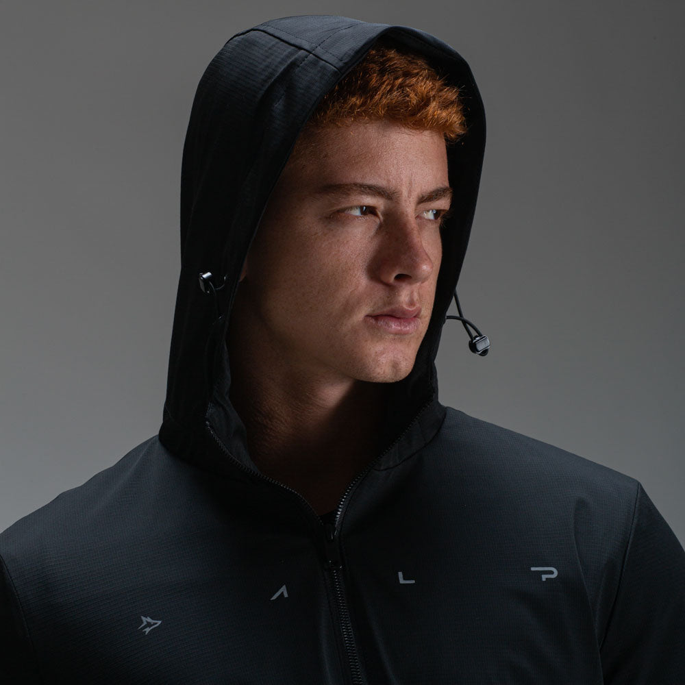 Jaqueta Com Capuz Alpha Flex Pró Preto