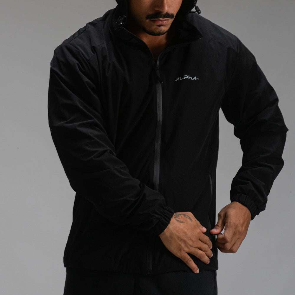 Jaqueta Com Capuz Removível Fluid Preto