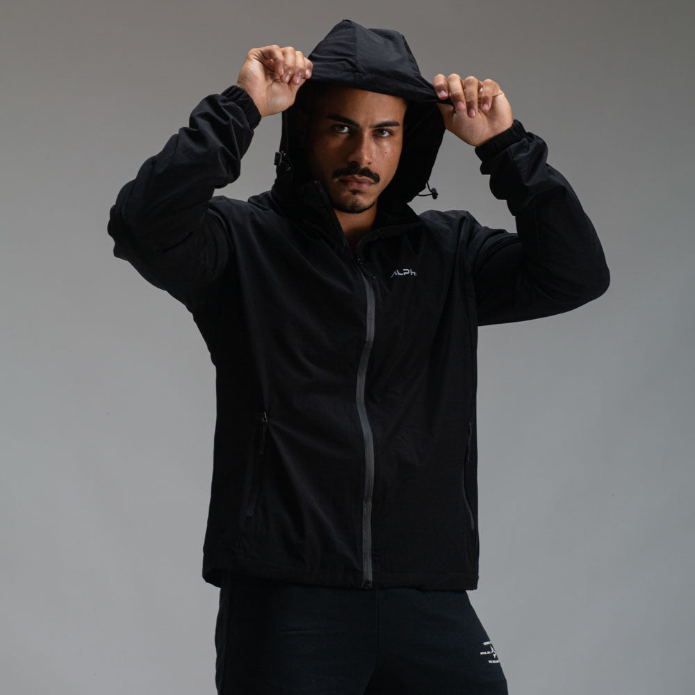Jaqueta Com Capuz Removível Fluid Preto