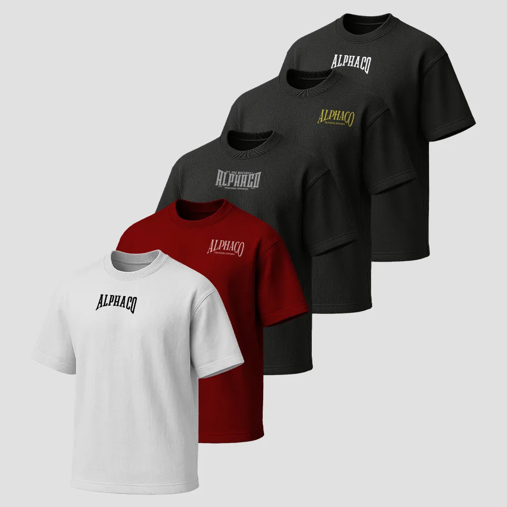 Kit 5 Camisetas Oversized