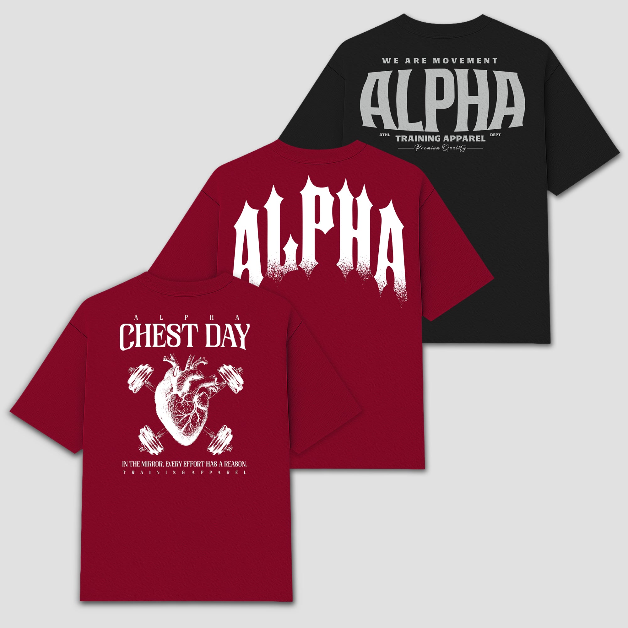 Kit 3 Camisetas Oversized Carmim Impacto