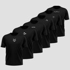 Kit 6 Camisetas Pretas de Treino