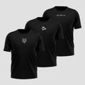 Kit Versátil: 3 Camisetas Dry Pretas para Todos os Momentos do seu Treino