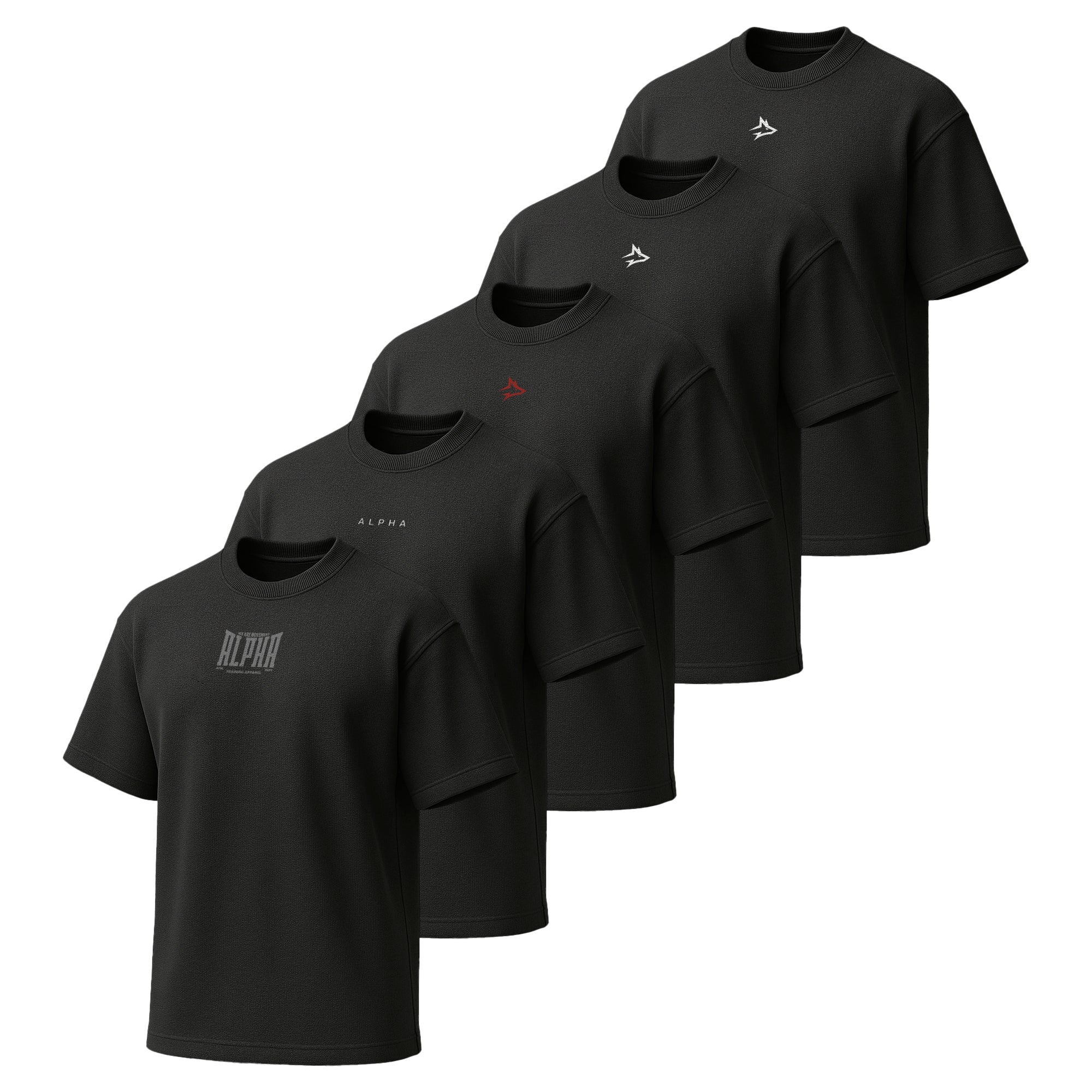 Kit 5 Camisetas Oversized Casual