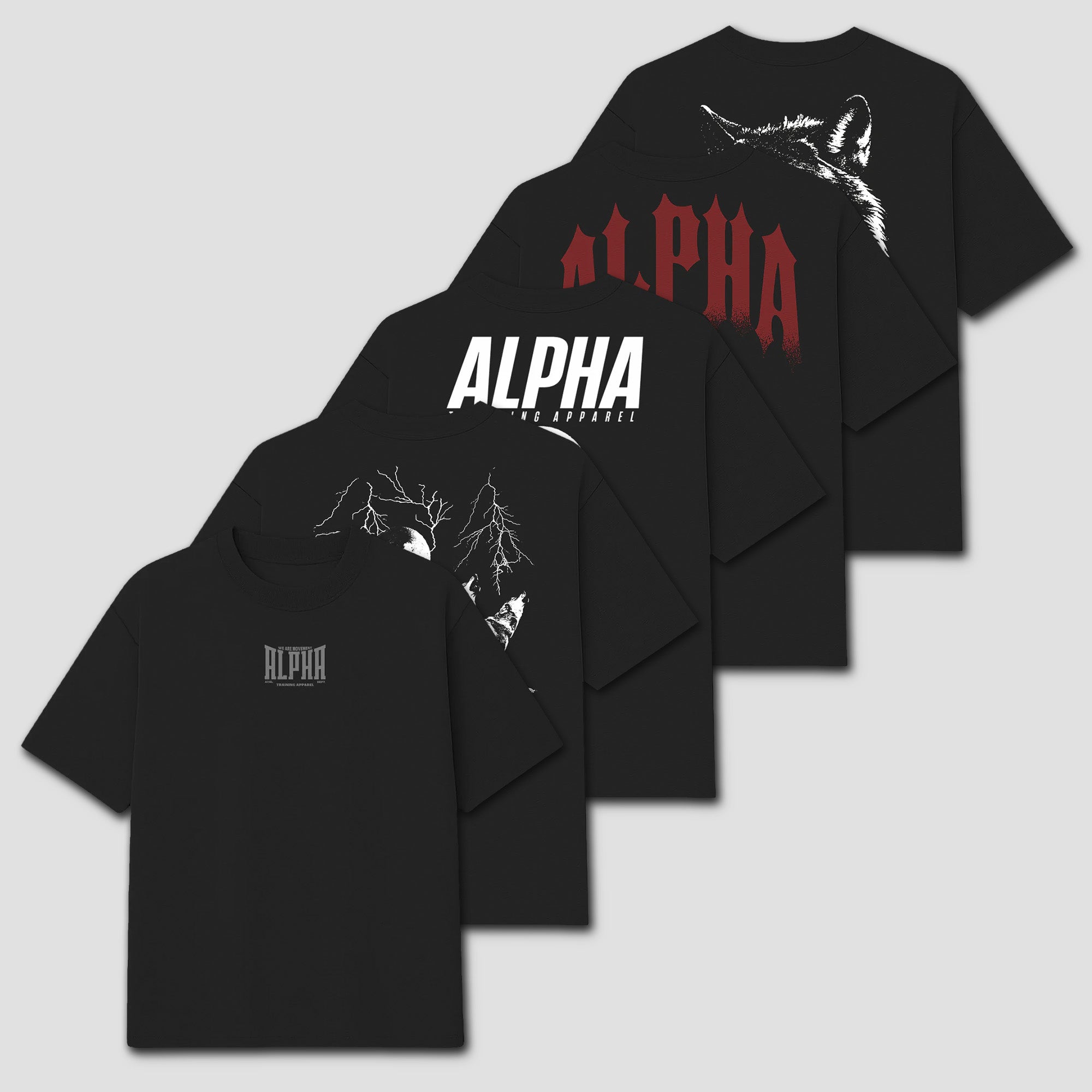 Kit 5 Camisetas Oversized Casual