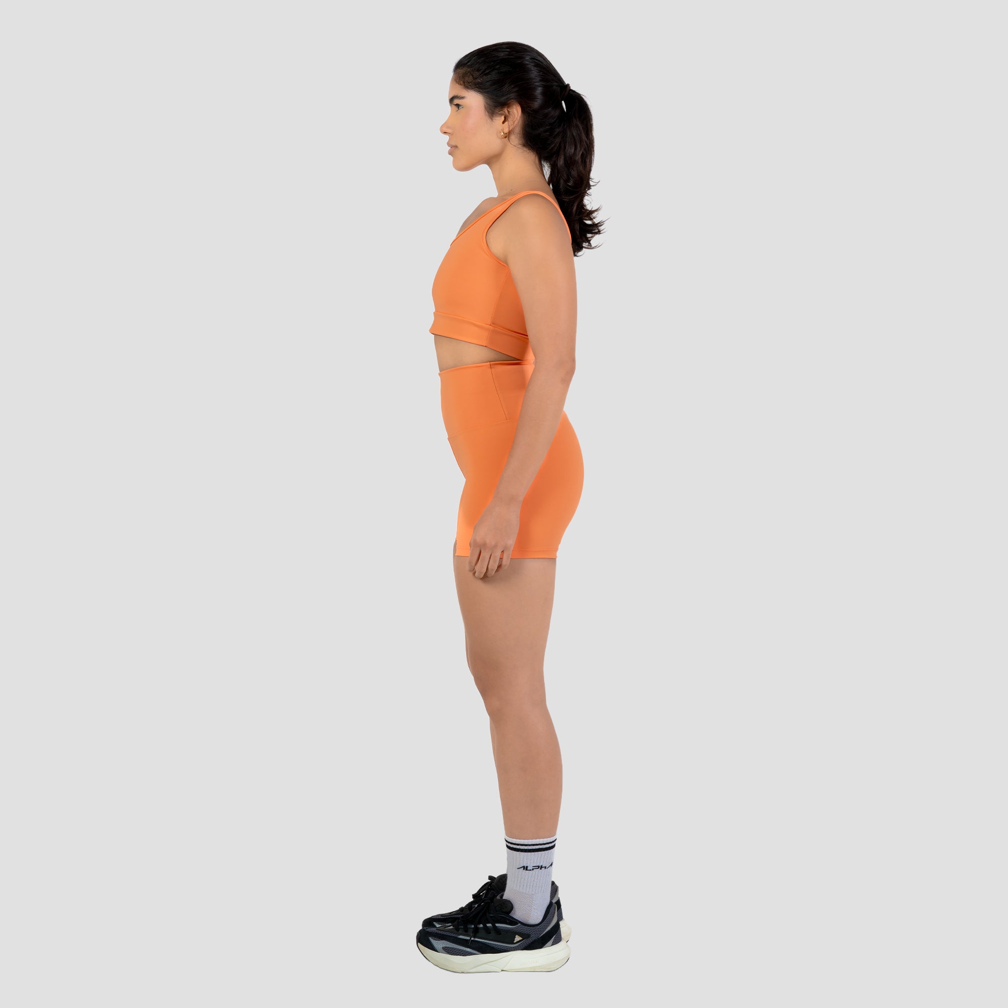 Conjunto Basic Feminino Top e Short - Lupus Laranja Damasco