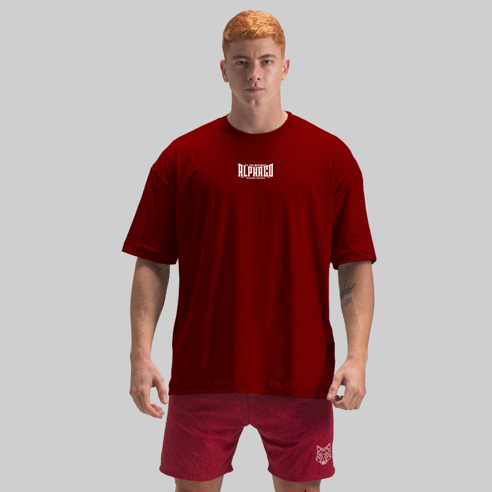 Camiseta Oversized Solid Carmim