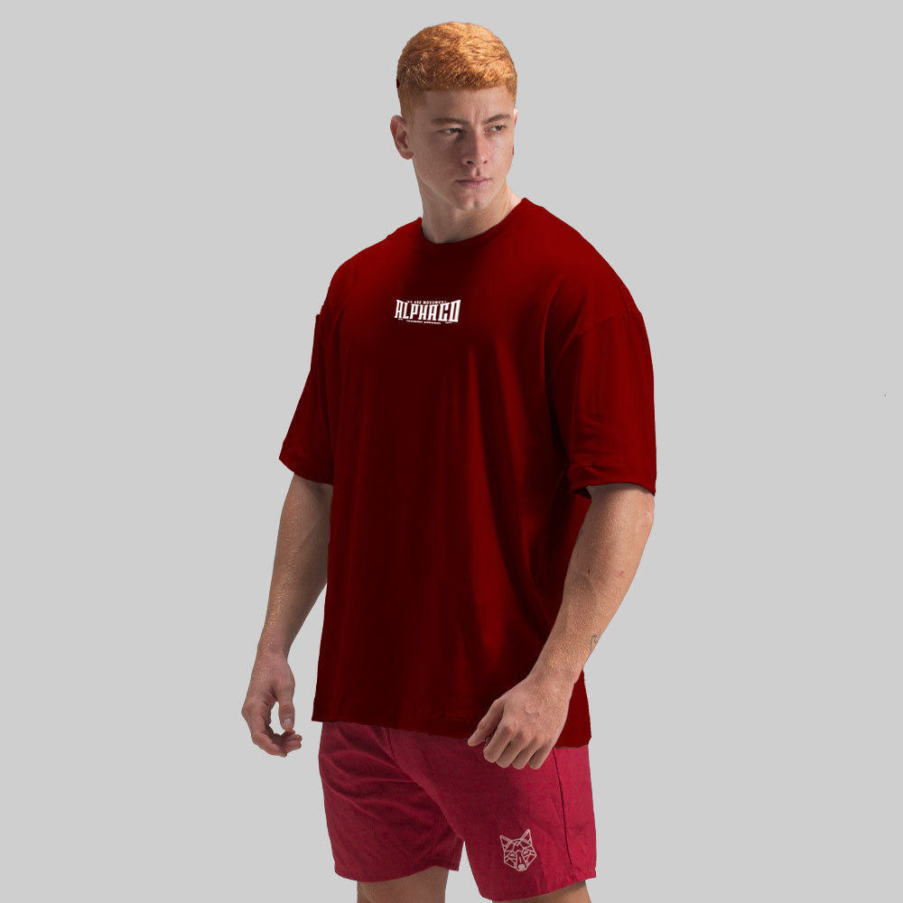 Camiseta Oversized Solid Carmim