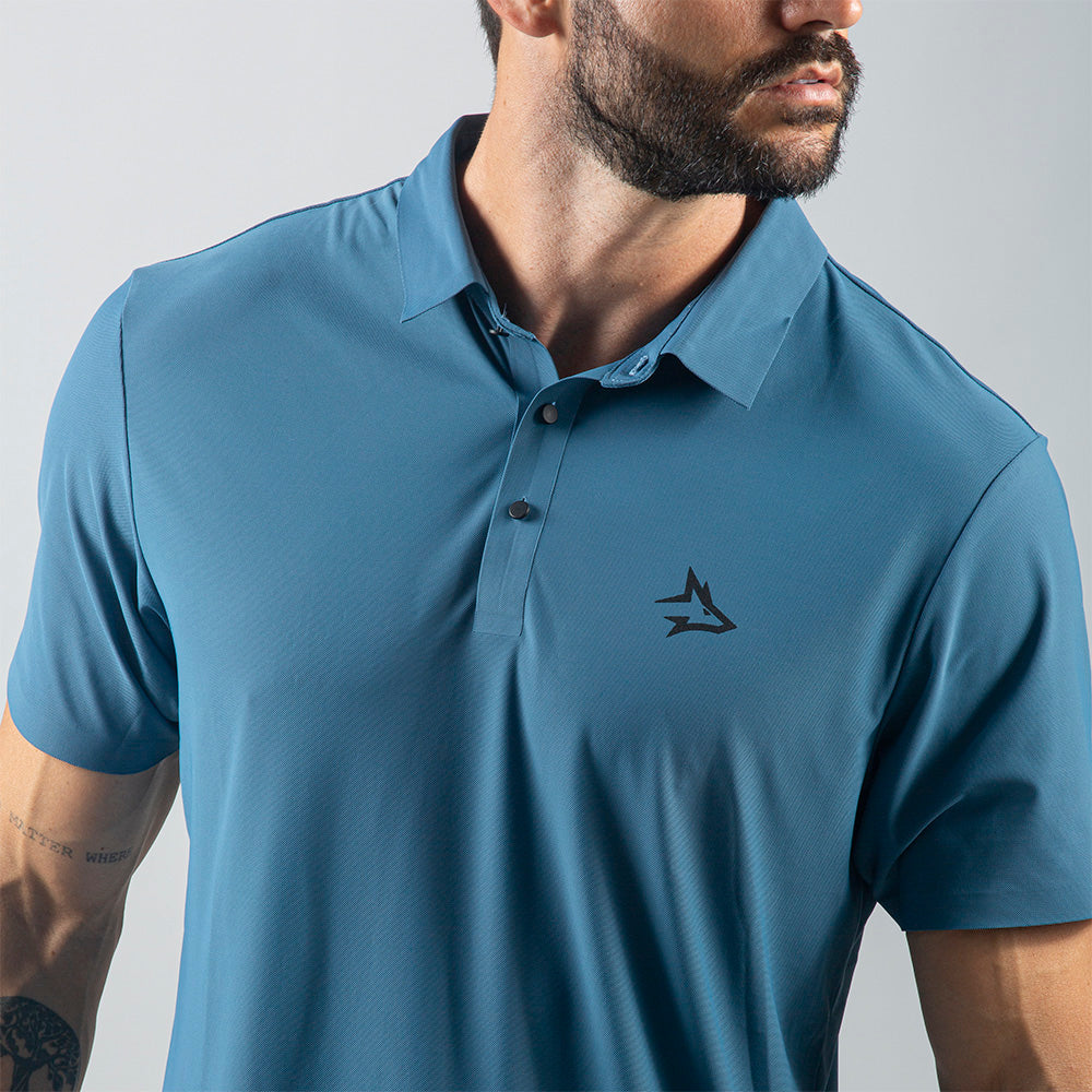 Camisa Polo Dry Fit Lupus Azul Céu