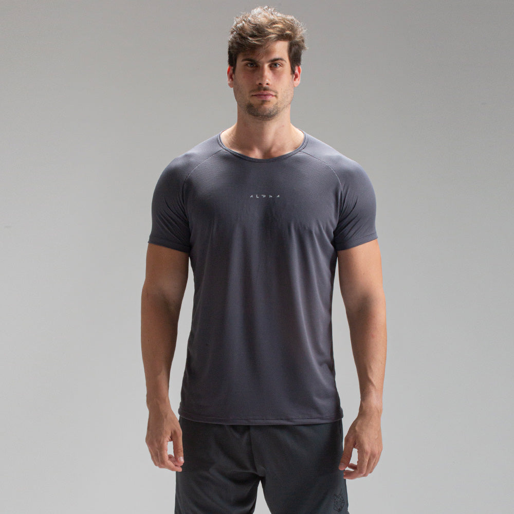 Camiseta Dry Fit New Horizon Cinza Sombra