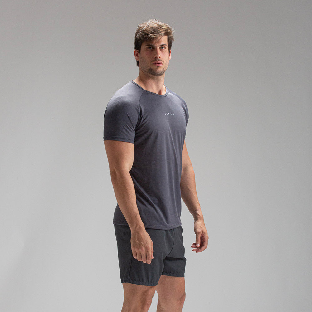 Camiseta Dry Fit New Horizon Cinza Sombra