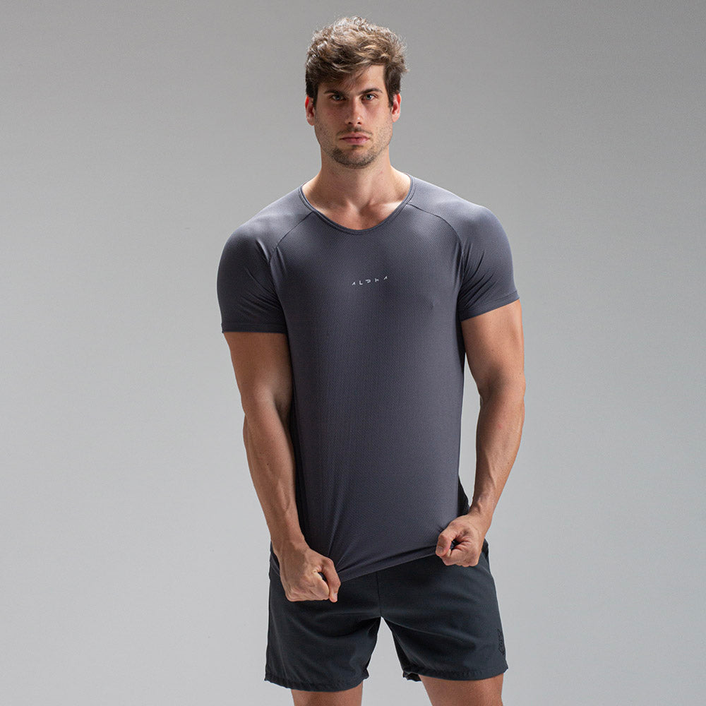 Camiseta Dry Fit New Horizon Cinza Sombra