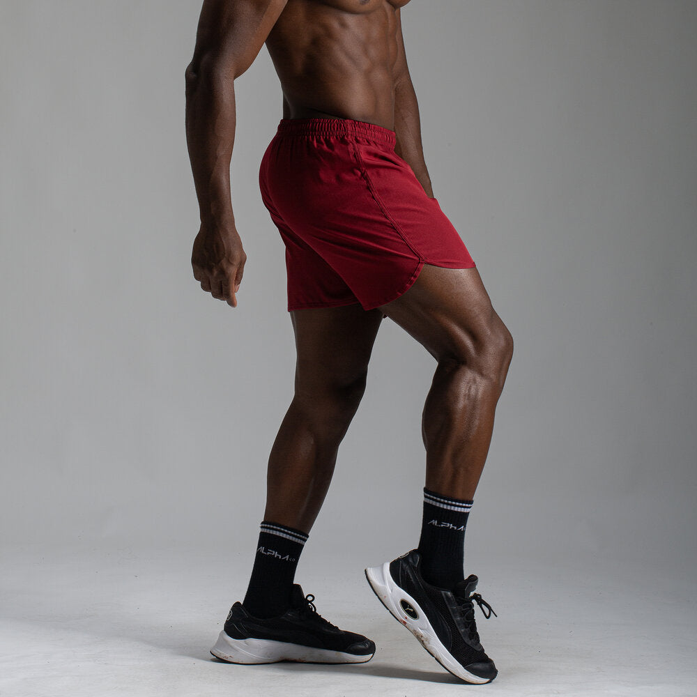 Short Corrida Masculino Dry Fit - Bordô