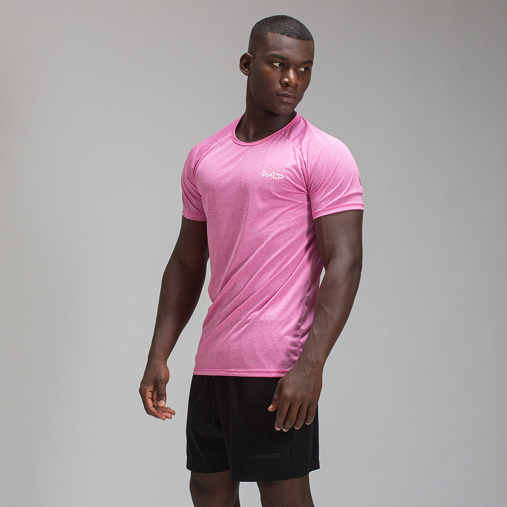 Camiseta Dry Fit Abbreviation Mescla Rosa