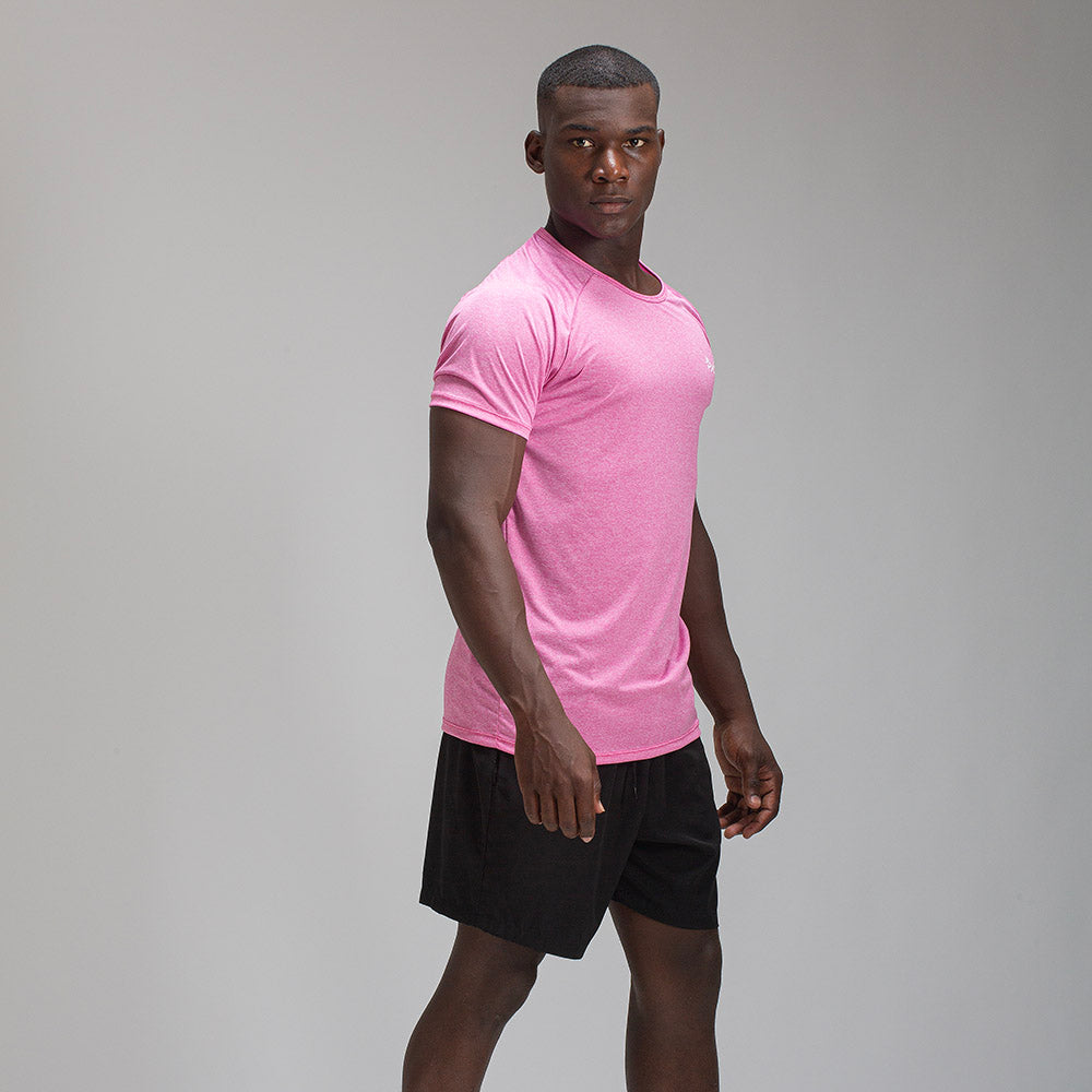 Camiseta Dry Fit Abbreviation Mescla Rosa