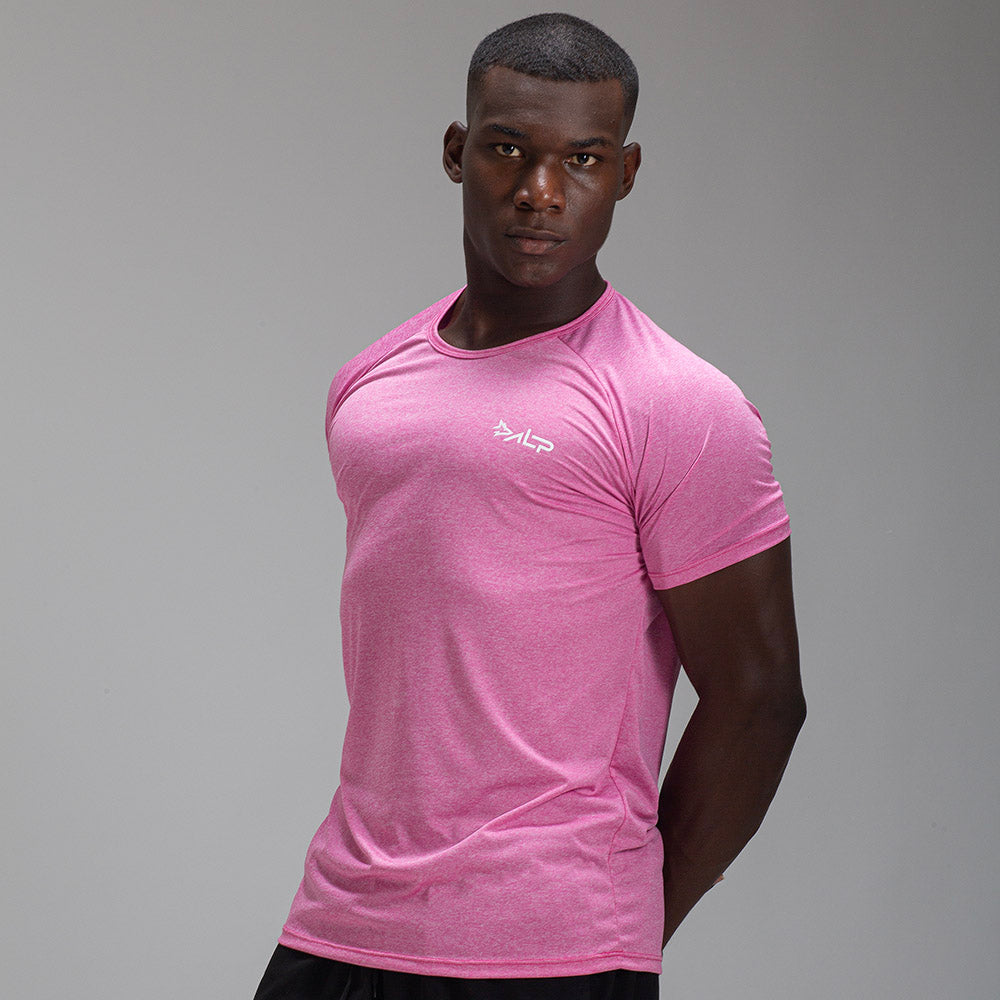 Camiseta Dry Fit Abbreviation Mescla Rosa