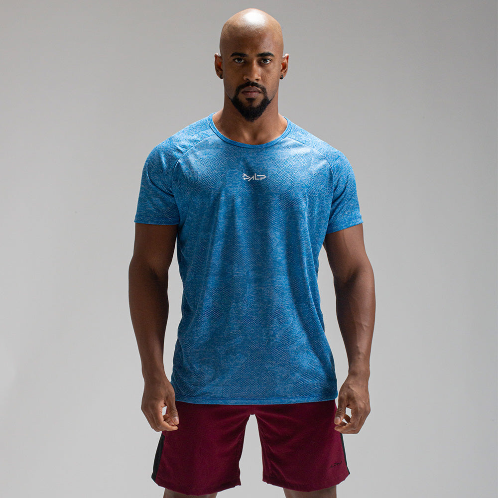 Camiseta Dry Fit Camuflada New Tenacity Azul