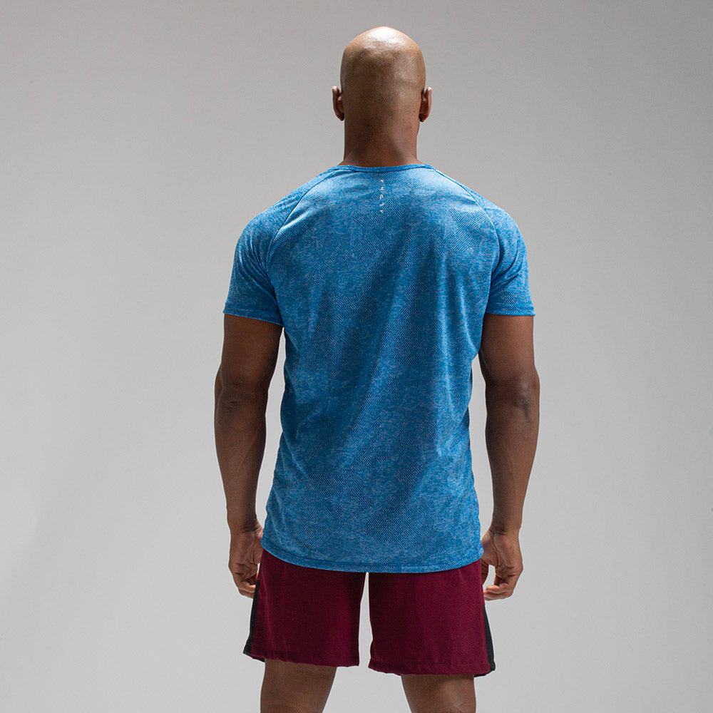 Camiseta Dry Fit Camuflada New Tenacity Azul