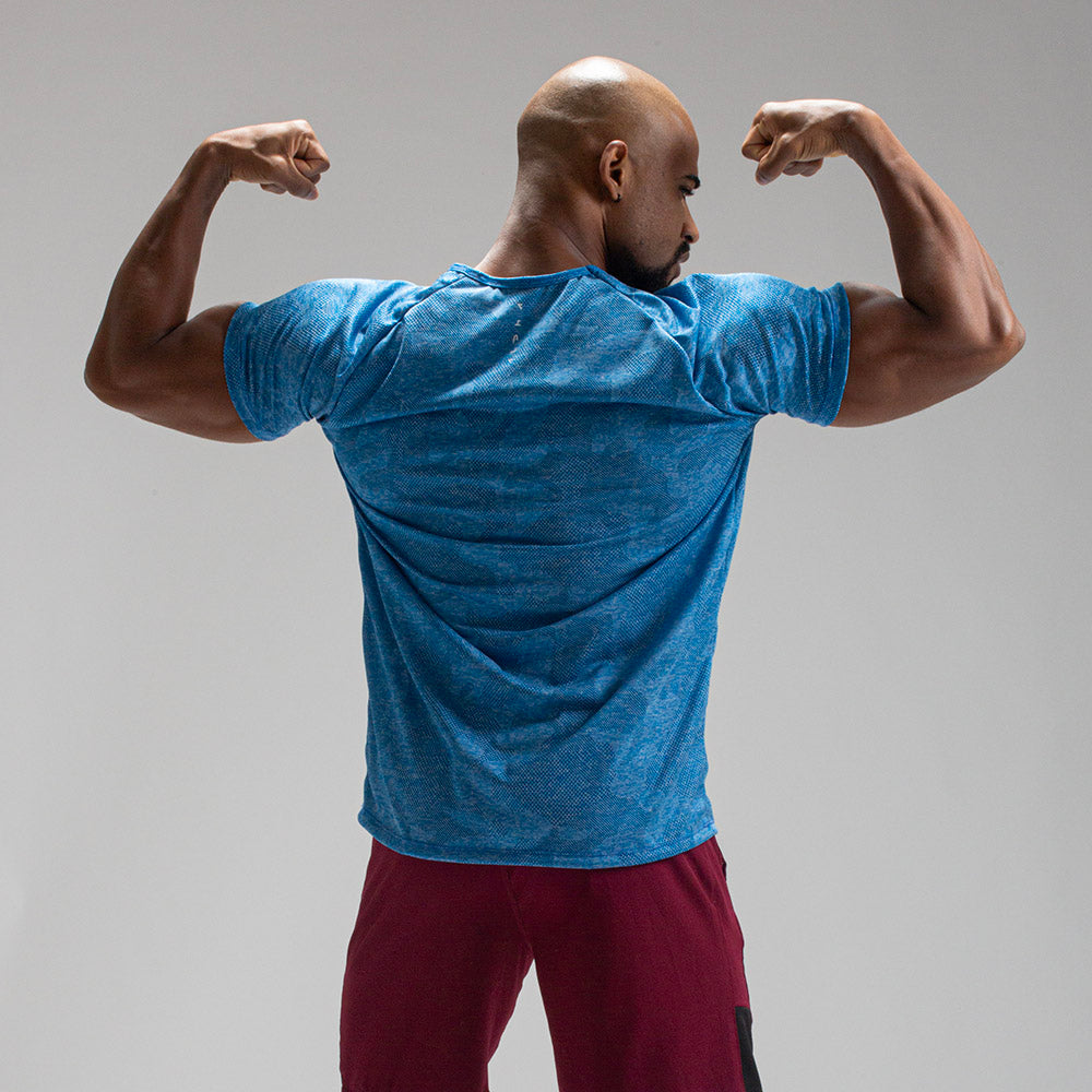 Camiseta Dry Fit Camuflada New Tenacity Azul