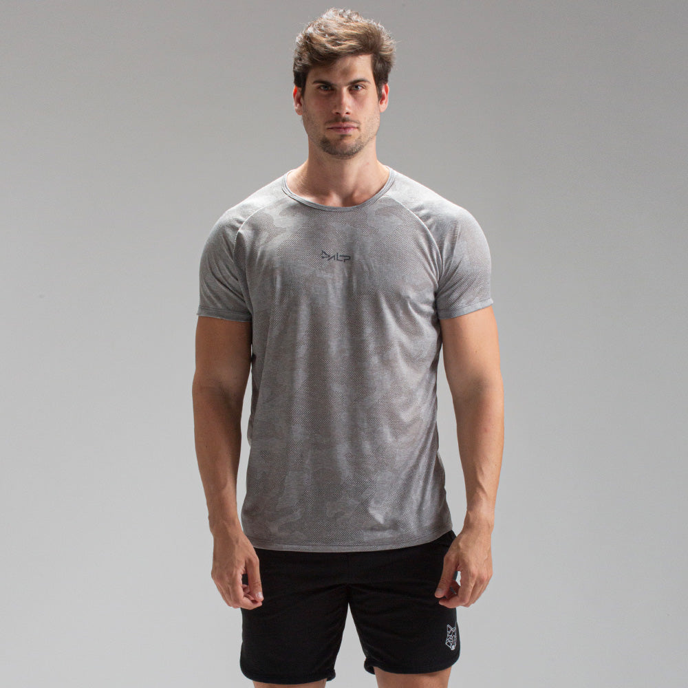 Camiseta Dry Fit Camuflada New Tenacity Cinza