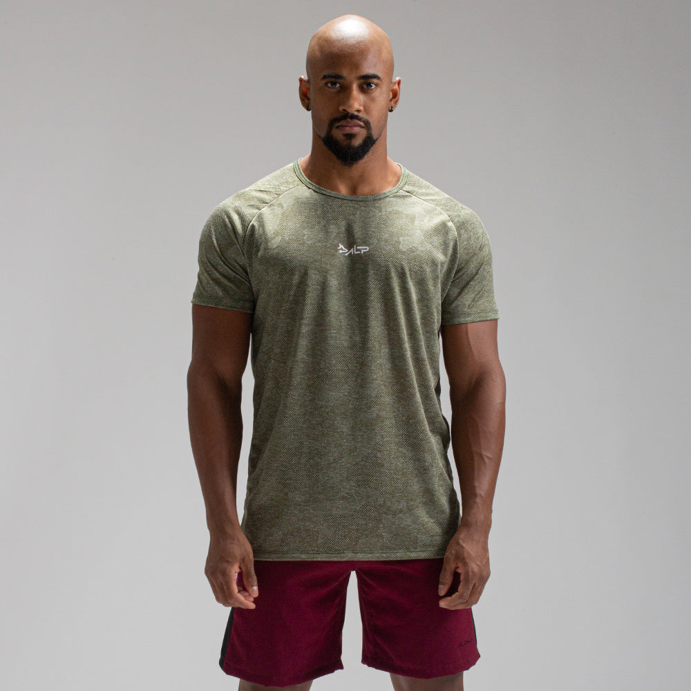 Camiseta Dry Fit Camuflada New Tenacity Verde