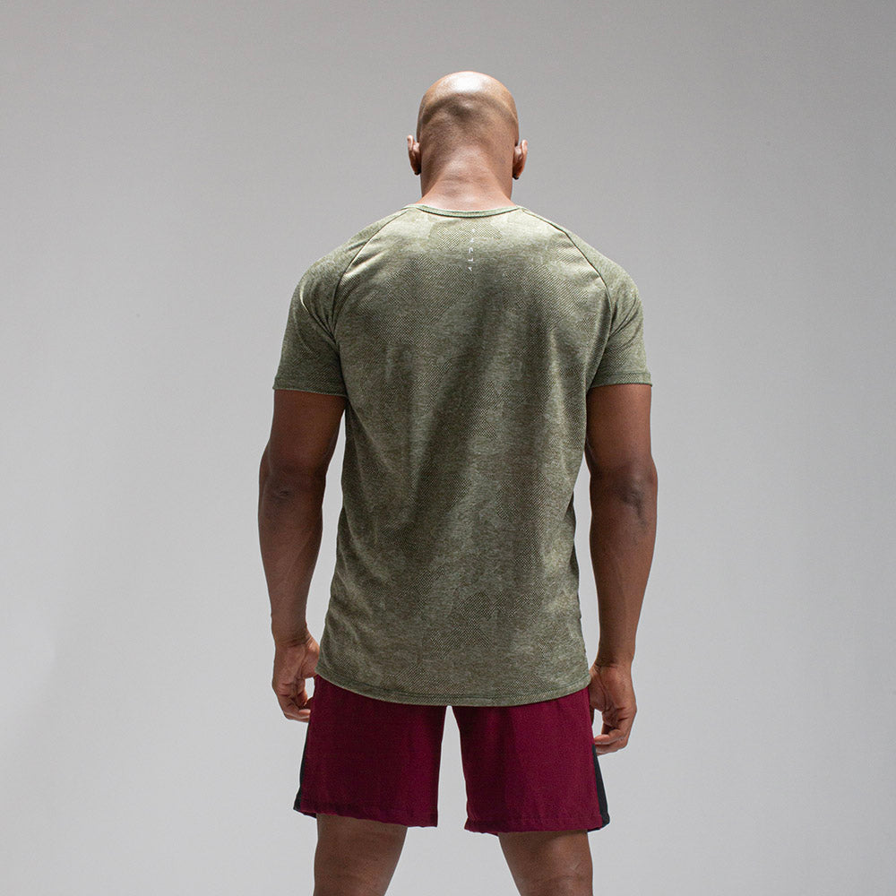 Camiseta Dry Fit Camuflada New Tenacity Verde