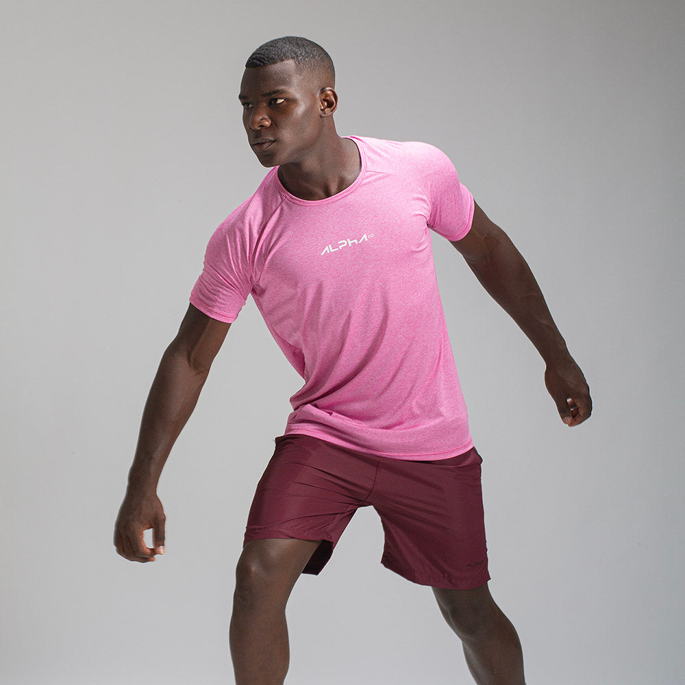 Camiseta Dry Fit New Fluid Mescla Rosa