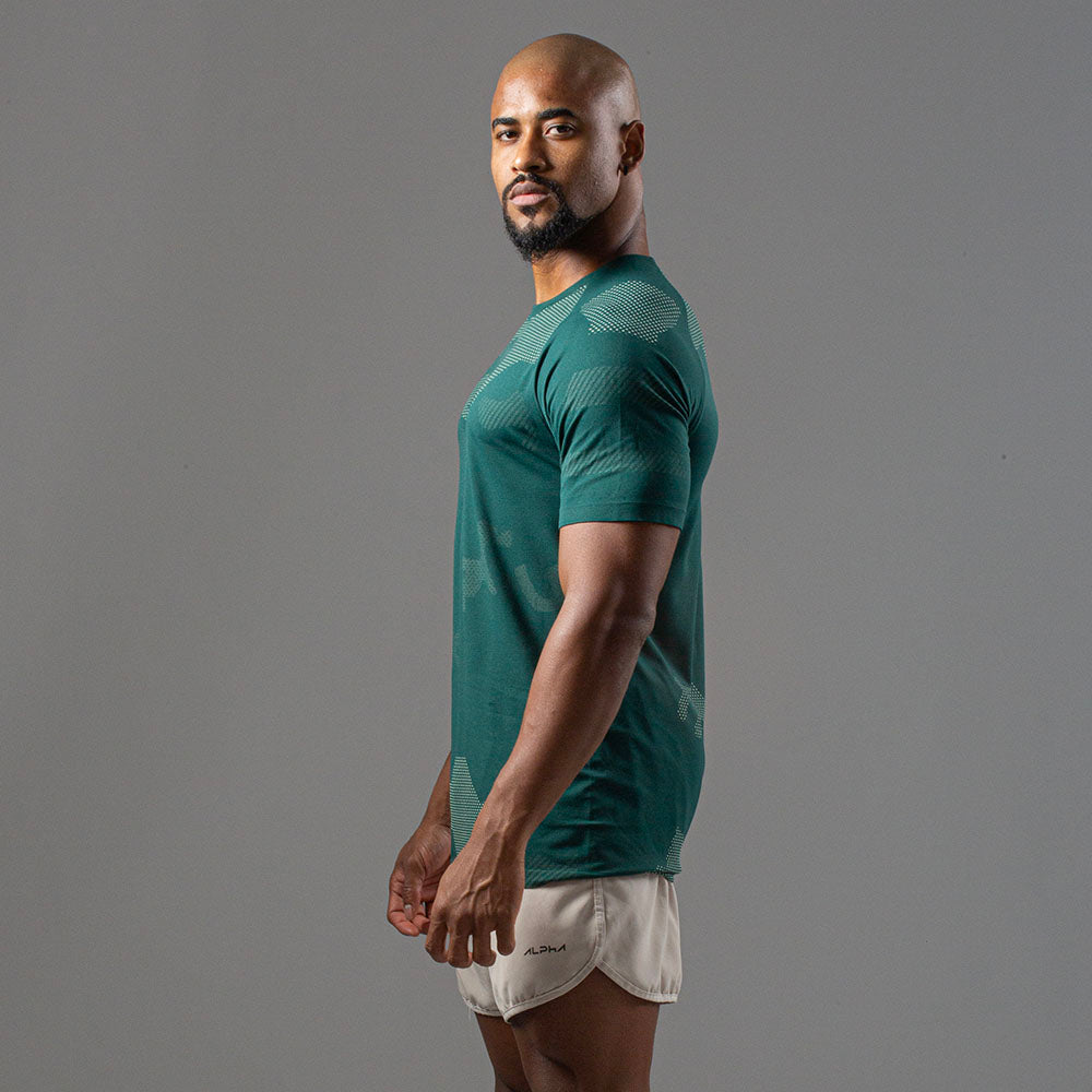 Camiseta Apex Dry Middle Lupus Verde - Sem Costura