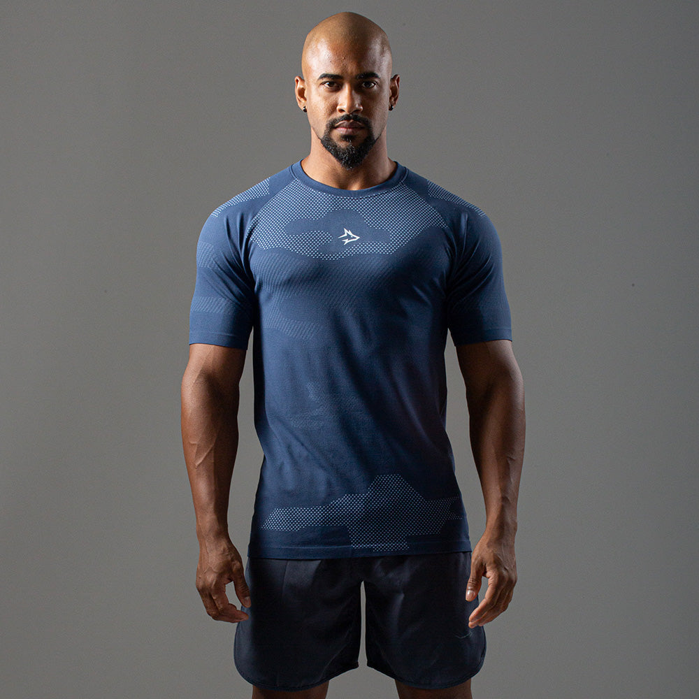 Camiseta Apex Dry Middle Lupus Marinho - Sem Costura