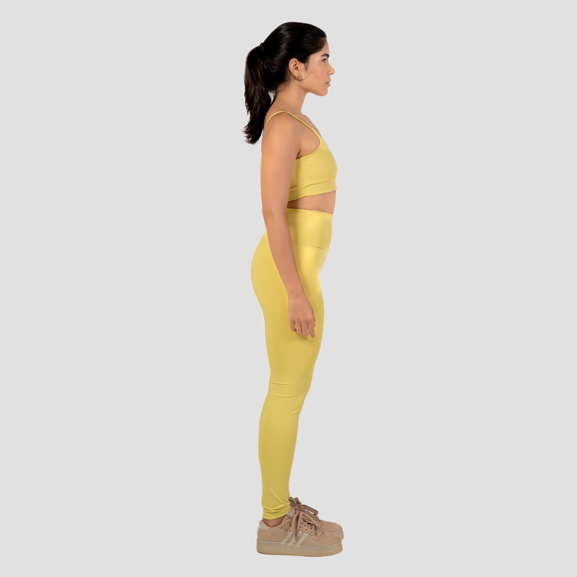 Conjunto Basic Feminino Top e Calça - New Horizon Amarelo Cítrico