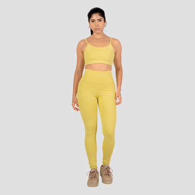 Conjunto Basic Feminino Top e Calça - New Horizon Amarelo Cítrico