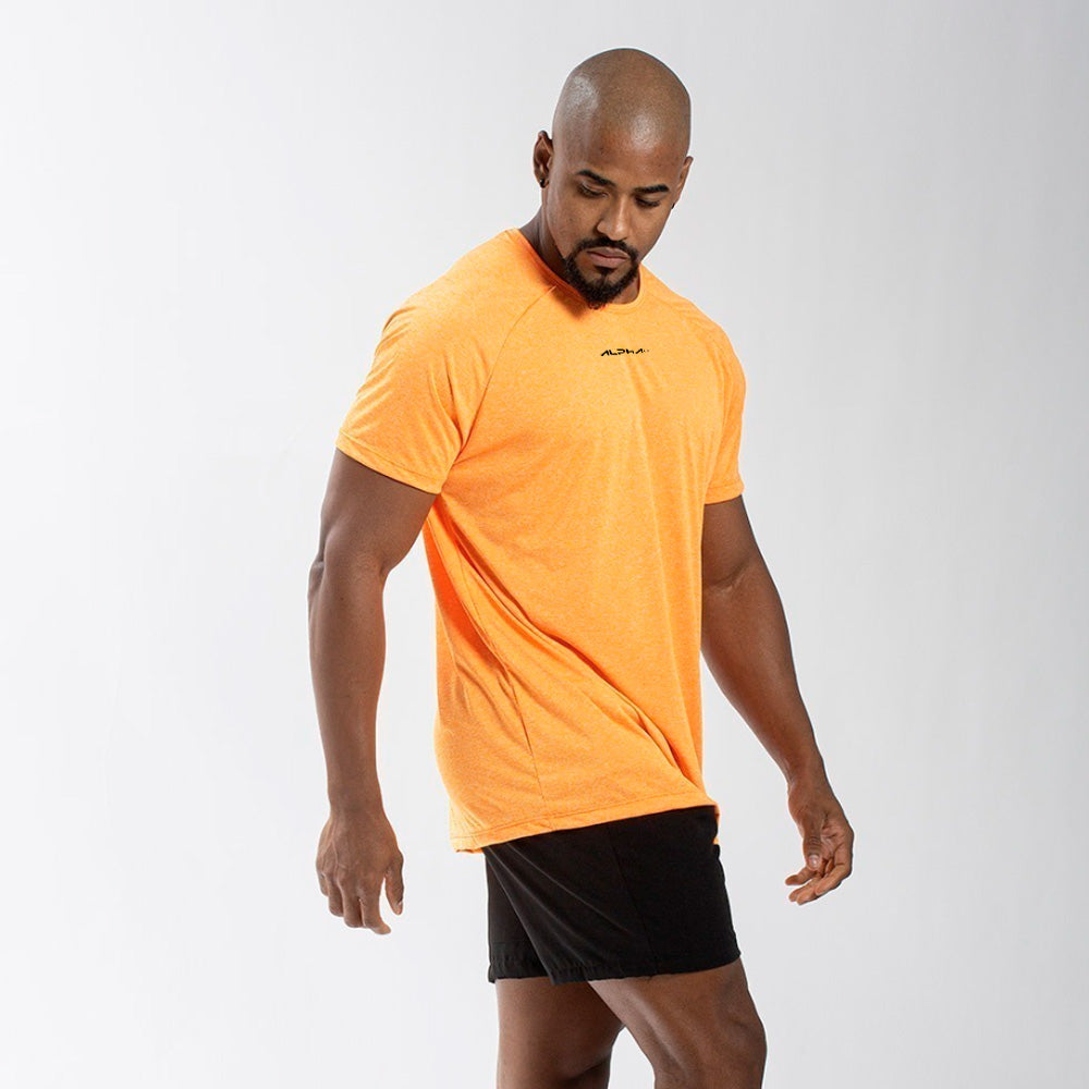 Camiseta Dry Fit Fluid Laranja Flúor