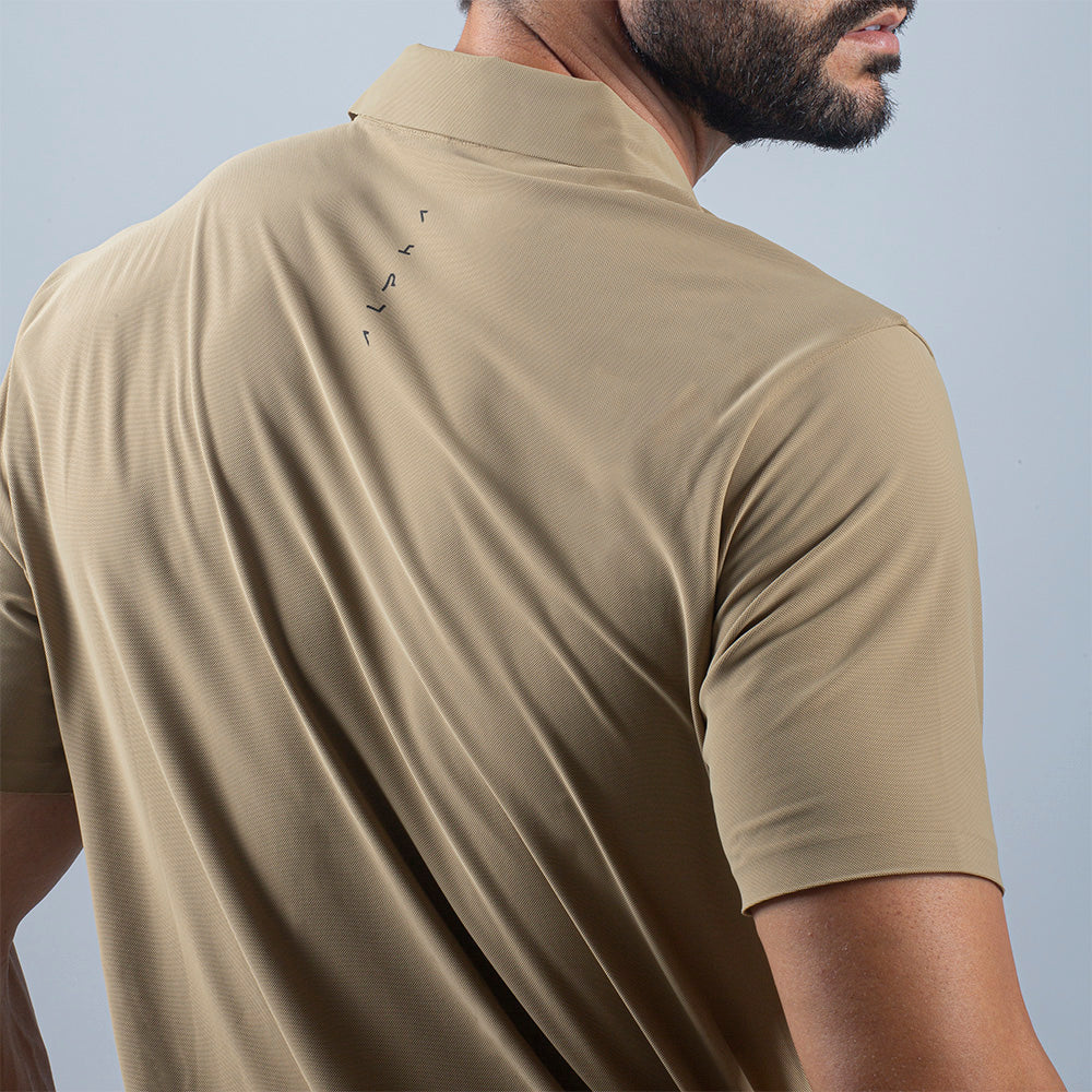 Camisa Polo Dry Fit Horizon Back Caqui