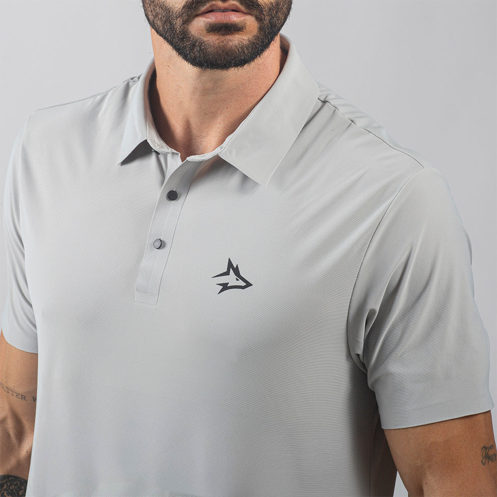 Camisa Polo Dry Fit Lupus Cinza