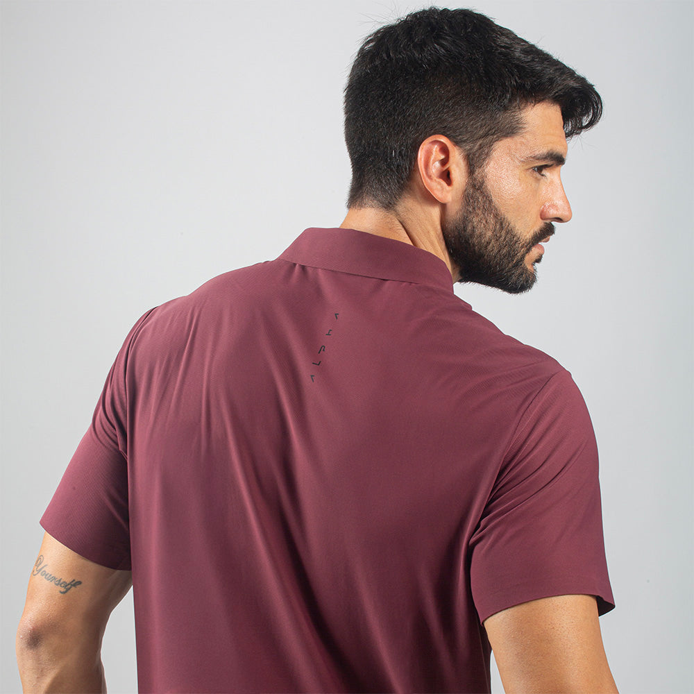 Camisa Polo Dry Fit Horizon Back Bordô