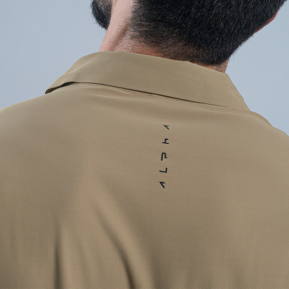 Camisa Polo Dry Fit Horizon Back Caqui