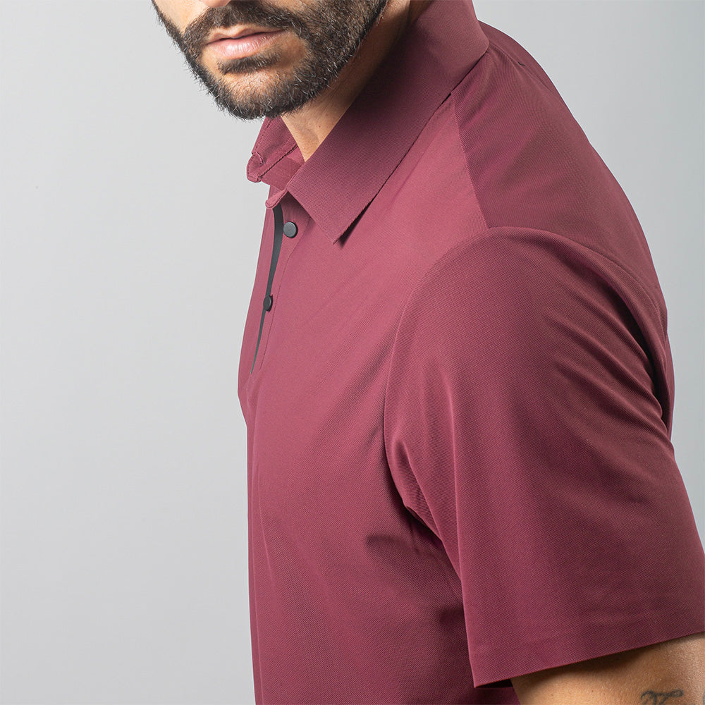 Camisa Polo Dry Fit Horizon Back Bordô