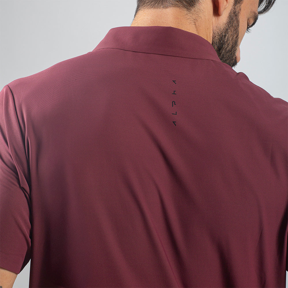 Camisa Polo Dry Fit Horizon Back Bordô