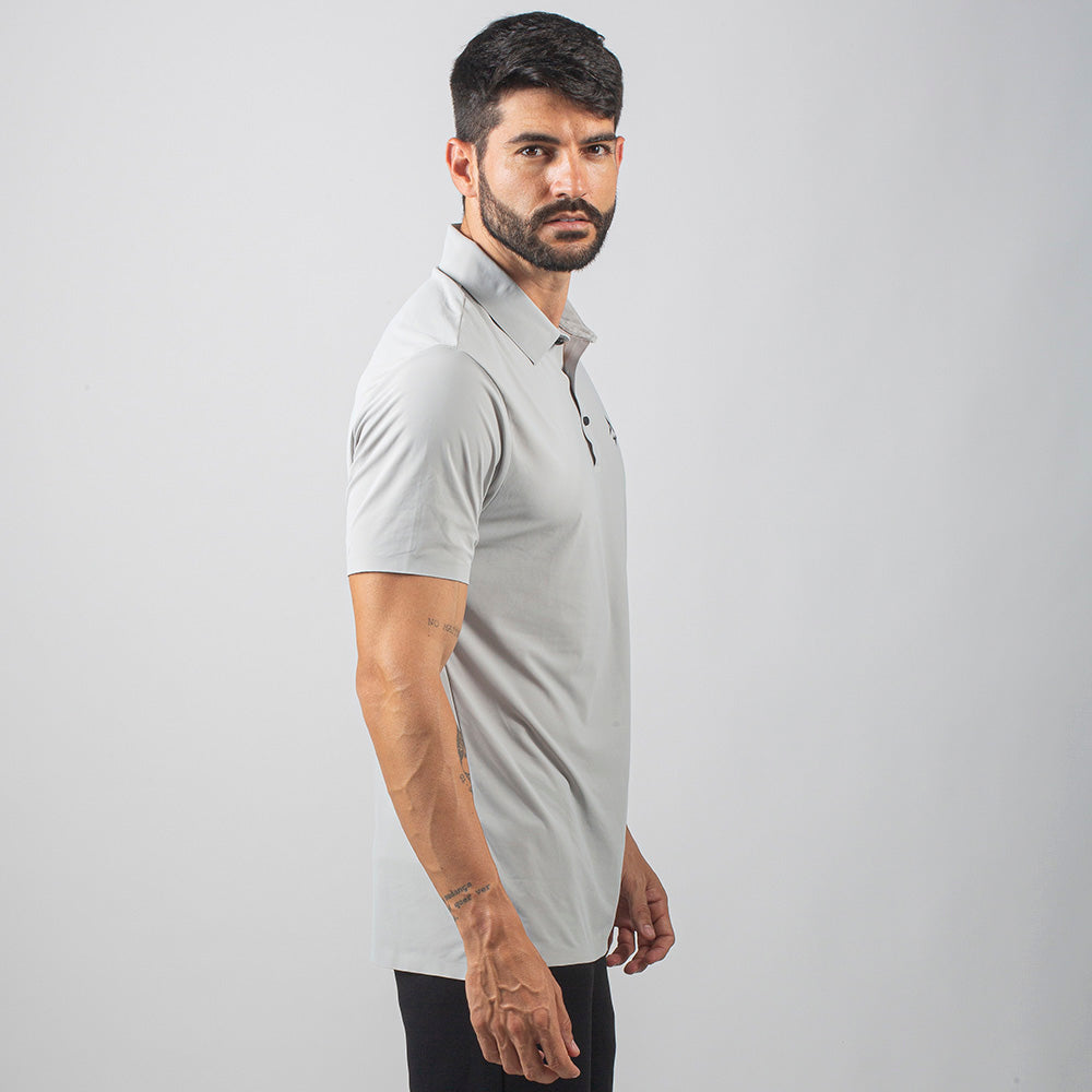 Camisa Polo Dry Fit Lupus Cinza