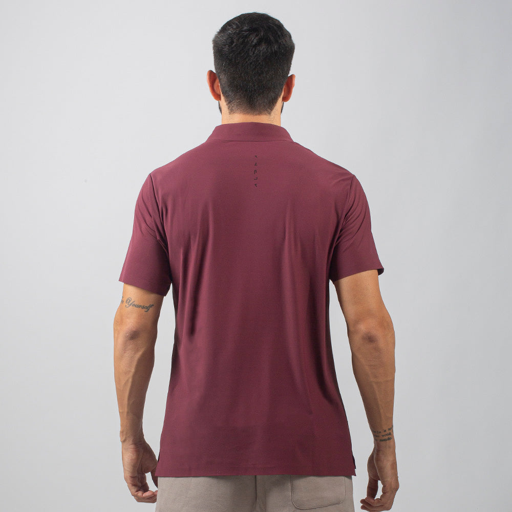 Camisa Polo Dry Fit Horizon Back Bordô