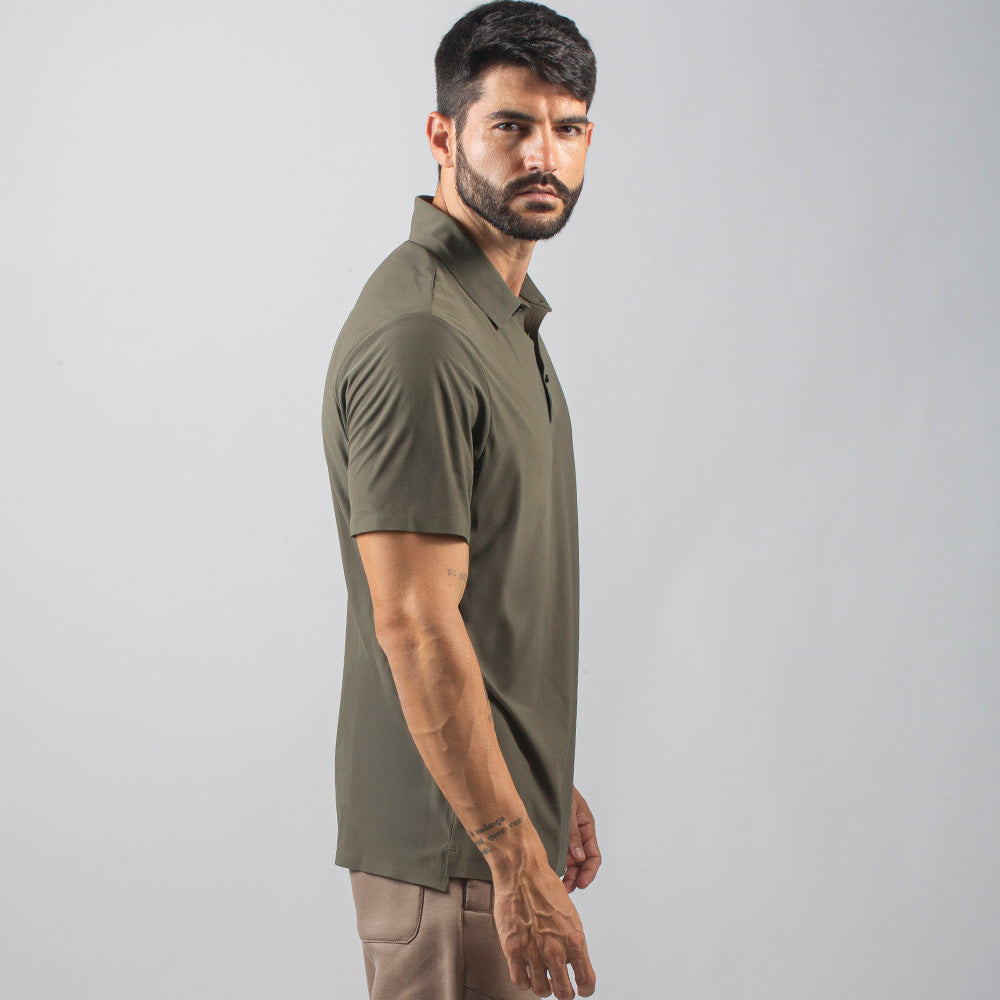 Camisa Polo Dry Fit Horizon Back Verde