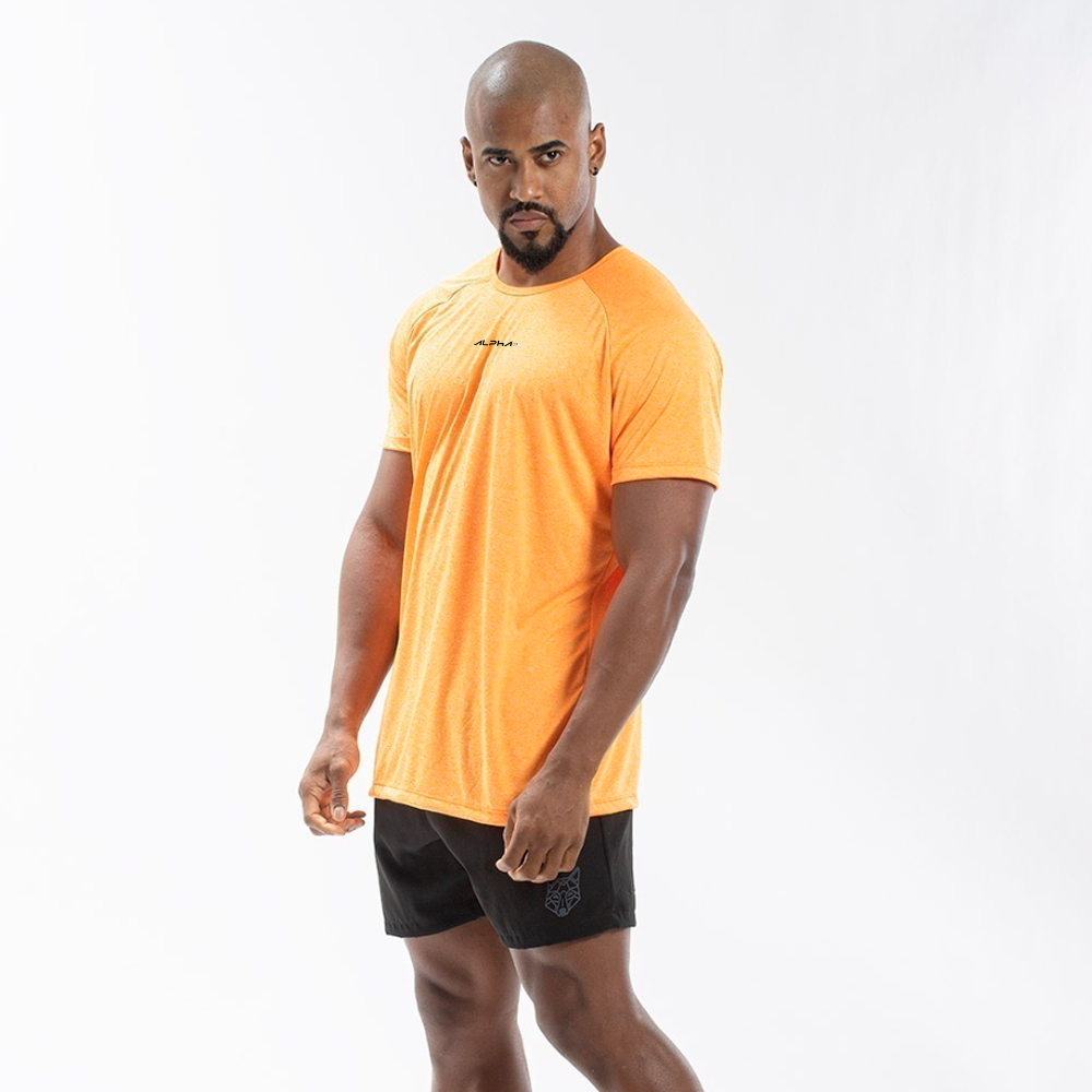 Camiseta Dry Fit Fluid Laranja Flúor