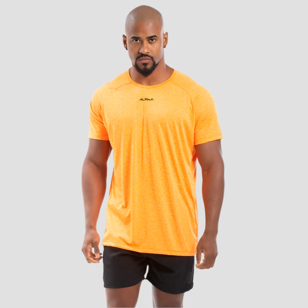 Camiseta Dry Fit Fluid Laranja Flúor