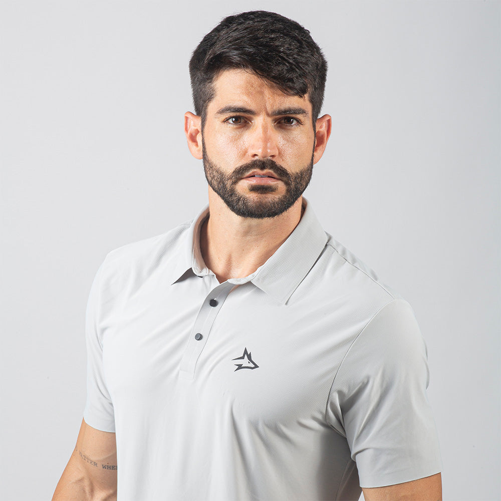 Camisa Polo Dry Fit Lupus Cinza