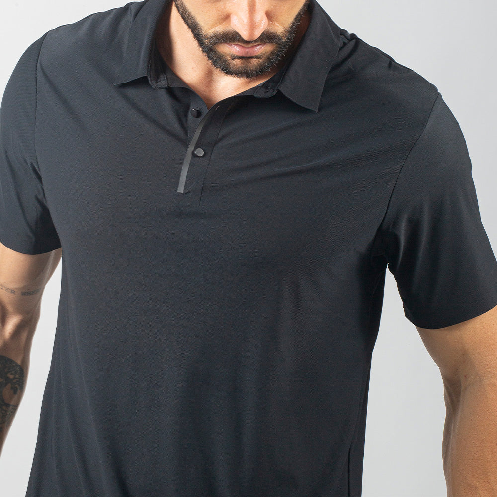 Camisa Polo Dry Fit Horizon Back Preto