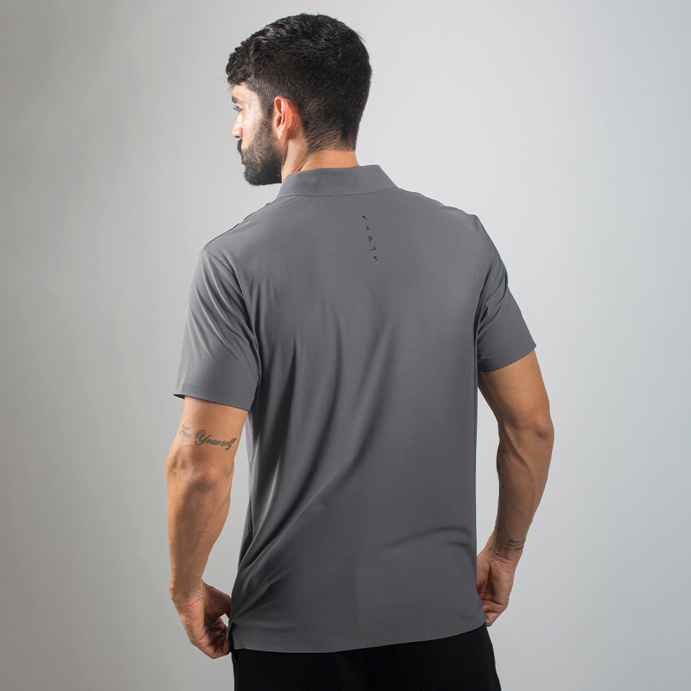 Camisa Polo Dry Fit Horizon Back Cinza