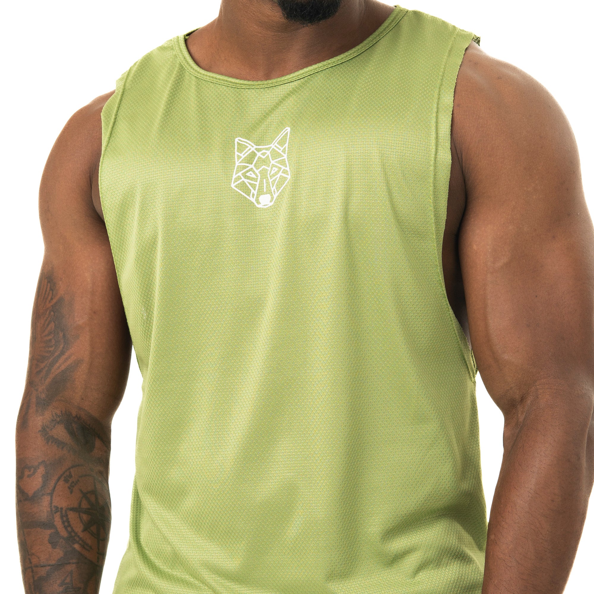 Regata Machão Dry Fit Lobo Geométrico Cacto