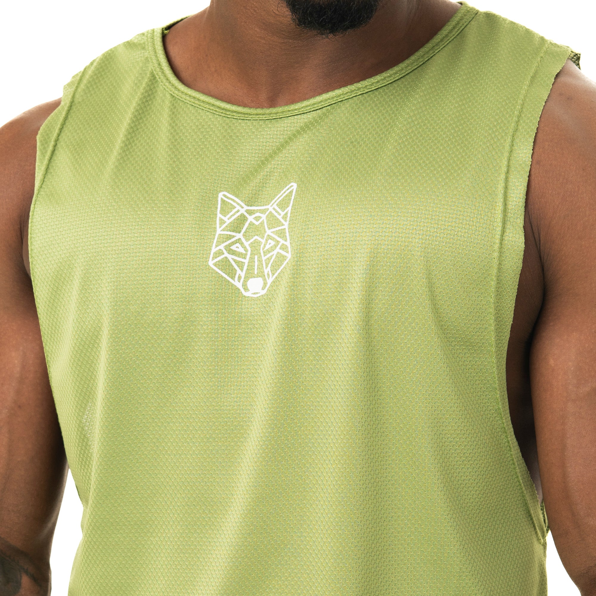 Regata Machão Dry Fit Lobo Geométrico Cacto