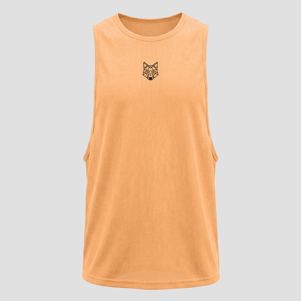 Regata Machão Dry Fit Lobo Geométrico Coral Suave
