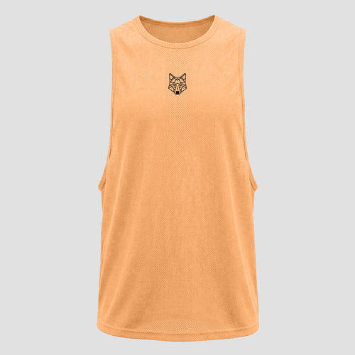 Regata Machão Dry Fit Lobo Geométrico Coral Suave